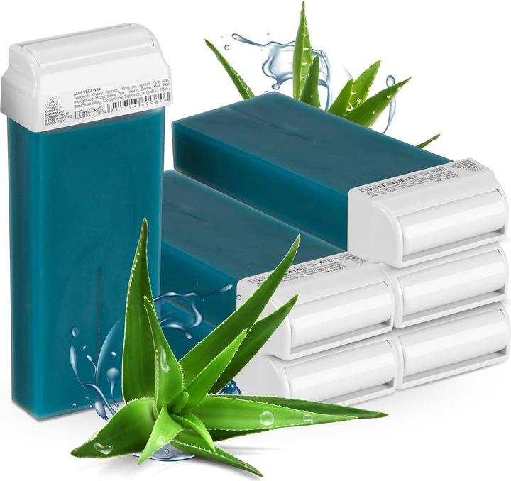 Image du produit Kosmetex Kit de cire, 6x cartouches de cire Aloe Vera (1000 ml, 9 x)