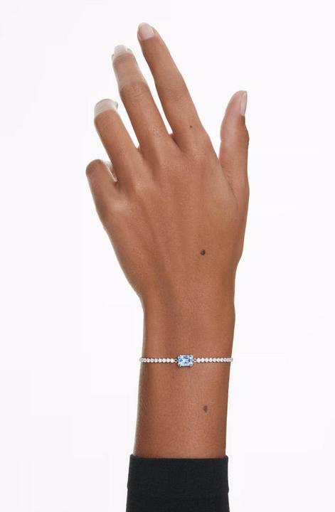 Image du produit Swarovski Matrix Tennis Bracelet Différentes coupes Bleu (24 cm, Métal Swarovski)