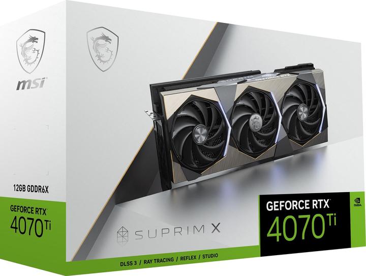 Actual product image MSI GeForce RTX 4070 Ti SUPRIM X (12 GB)