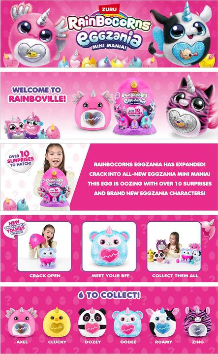 Actual product image Zuru Eggzania Mini Mania Panda (23 cm)