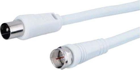 Produktbild Goobay SAT/Antenna Anschlusskabel, Weiss, 5 m (70 dB, Antennenkabel)