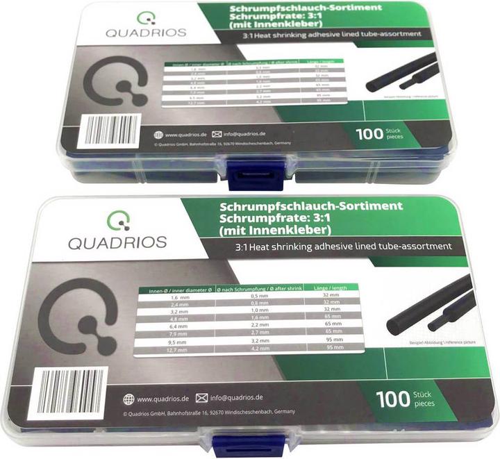 Image du produit Quadrios Gaine thermorétractable Premium 3:1 avec colle dans le pack 200 pcs (200 x)