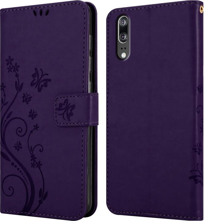 Actual product image Cadorabo Flower Book Cover (Huawei P20)
