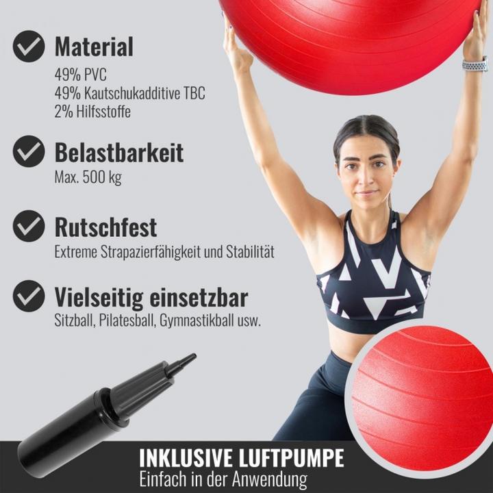 Produktbild Gorilla Sports Gymnastikball 355 (65 cm)