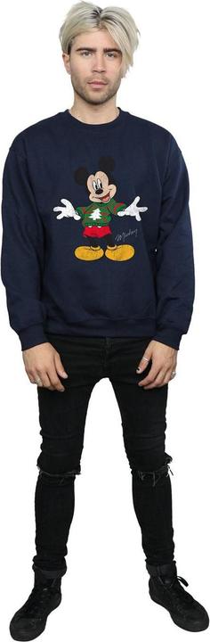 Actual product image Disney Mens Mickey Mouse Christmas Jumper Sweatshirt (XXL)