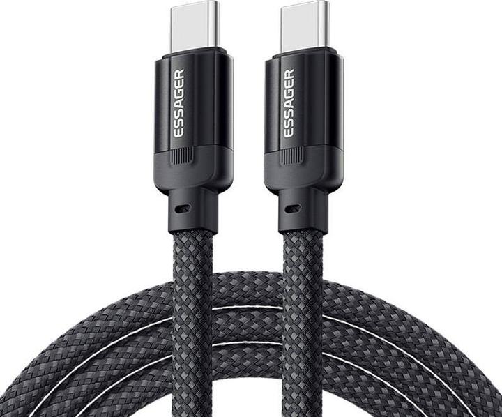 Productafbeelding Essager USB-C naar USB-C kabel,, EXCTT1-YS01-P, 100W, 1m (zwart) (1 m, USB 2.0)