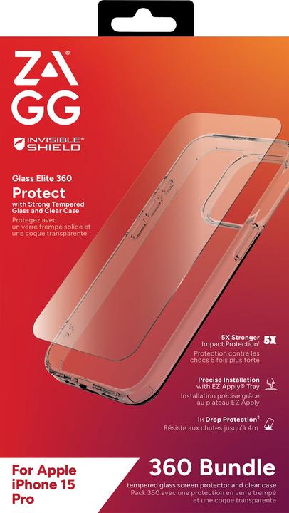 Immagine prodotto Zagg Invisibleshield Bndl Vetro (1 Pezzo/i, Apple iPhone 15 Pro)