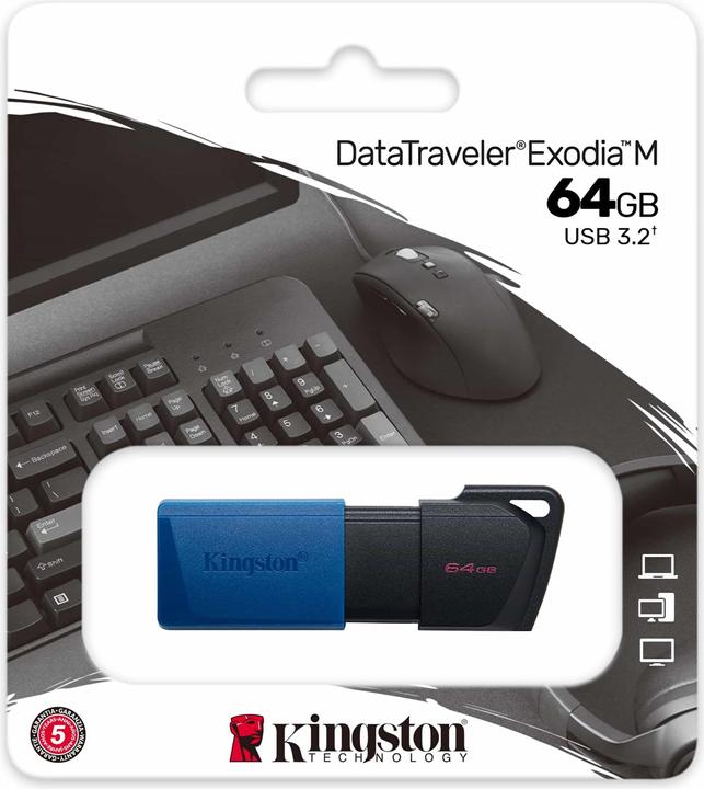 Produktbild Kingston DataTraveler Exodia M (64 GB, USB-A, USB 3.2)