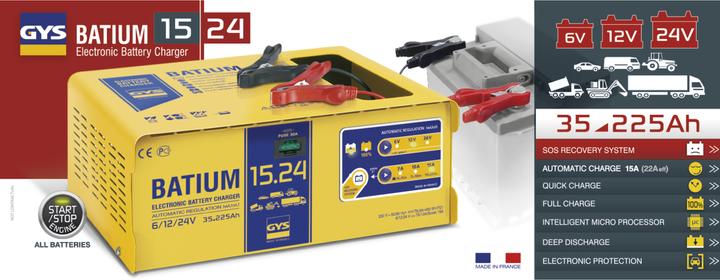 Actual product image GYS Batium 15-24 (24V, 6V, 12V, 15 A)