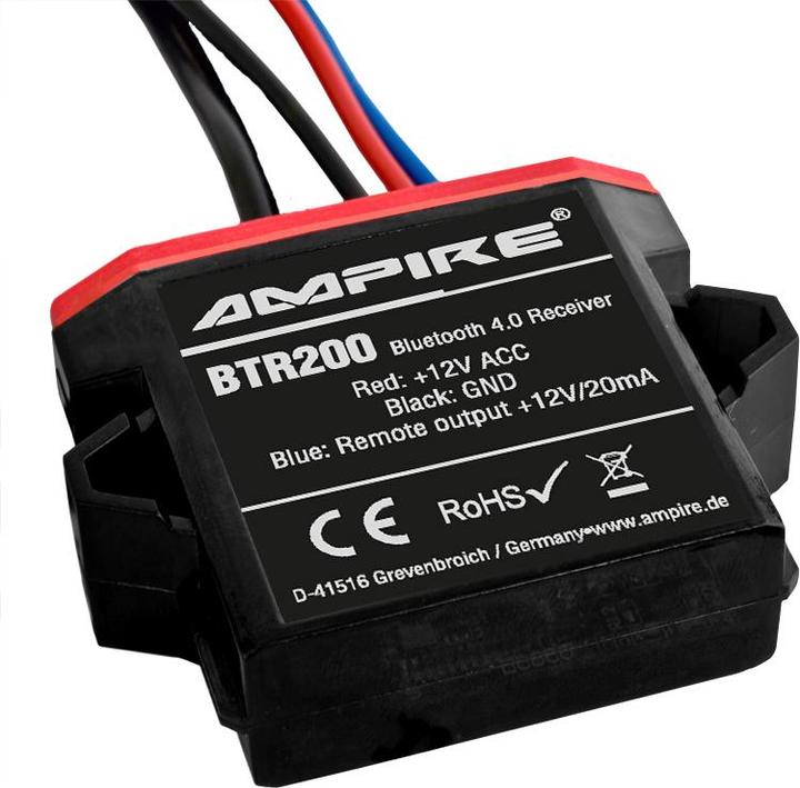 Immagine prodotto Ampire Ricevitore Bluetooth, jack da 3,5 mm, 12 Volt, aptX (Trasmettitore e ricevitore)