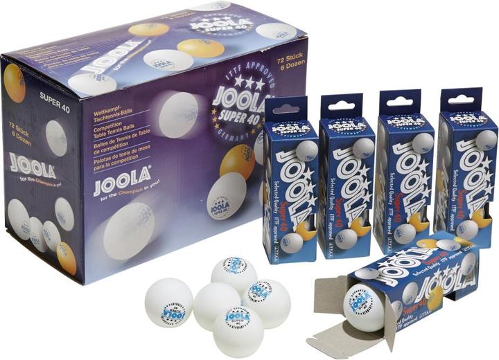 Joola ® Tischtennisbälle SUPER 72er Karton weiss (72 Stk.)