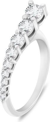 Brilio Silver - Elegant silver ring with zircons RI119W - Circuit: 56 mm (56)