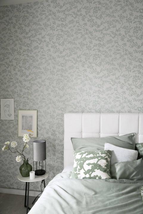 Immagine prodotto Schöner Wohnen Lampada da tavolo Grace E27 con paralume in tessuto nero argento 43cm