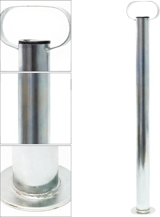 Actual product image Wiltec Trailer Prop Stand Ø 48 mm Made of Galvanised Steel with Sturdy Handle
