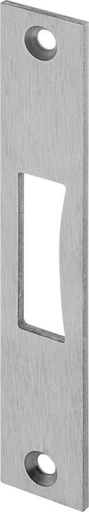 Wilka Flat striking plate for tubular frame deadbolt lock, 136 x 24 x 3 mm, stainless steel (Door handle)