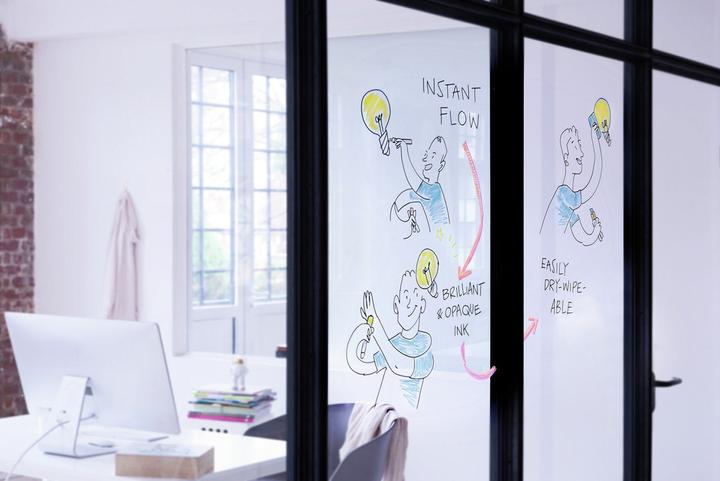 Actual product image Edding Glassboard marker set (Orange, Pink, Black, Light blue, 3 mm, 4 x)