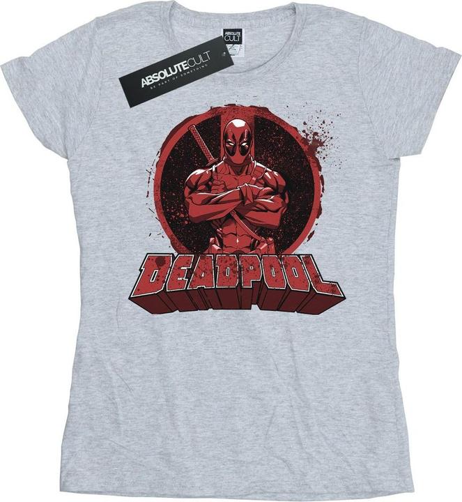 Immagine prodotto Deadpool Arms Crossed Maglietta Logo Donna (M)