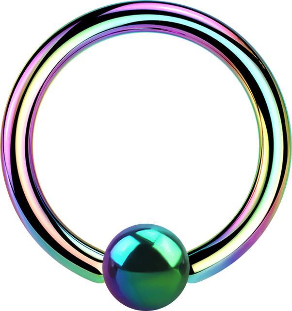 Produktbild Star Piercing Micro Ball Closure Ring farbig (MessingChirurgenstahl 316L, Titan G23)