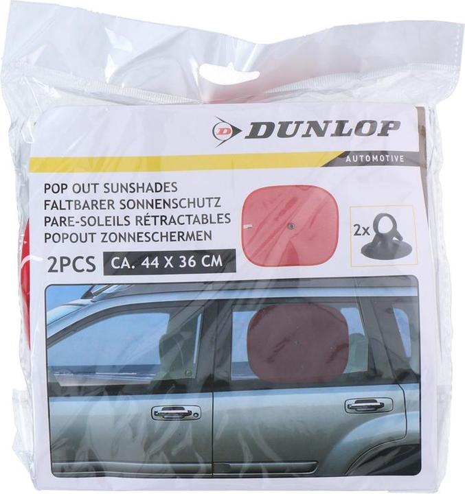 Actual product image Dunlop - Sonnenblende für Autoseitenfenster 36x44 cm 2 Stück (rot)