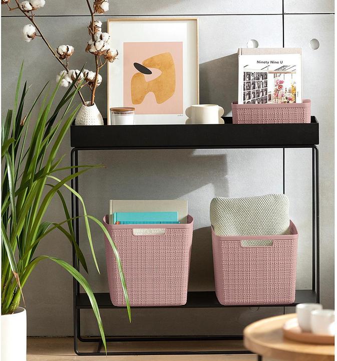 Image du produit Curver Panier de rangement en cube de jute 17L Rose Dawn (1 x, 27 x 27 x 28 cm)