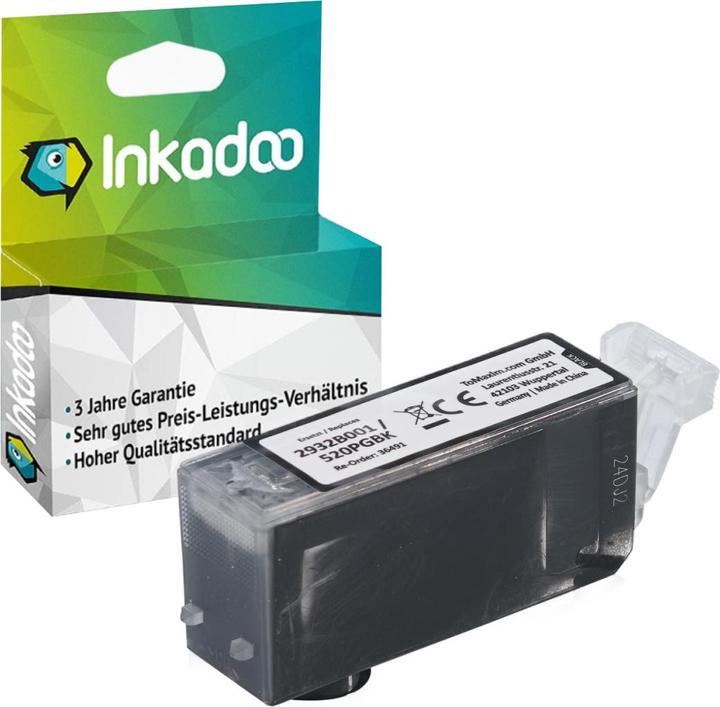Image du produit Inkadoo Cartouches d'impression compatibles avec Canon 2932B001 / PGI-520PGBK Cartouche d'encre noire, noire (CF)