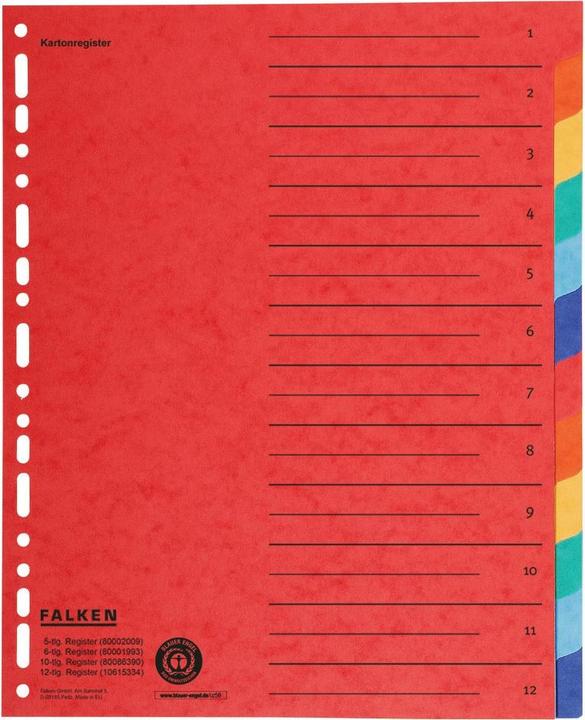 Actual product image Falken Register cardboard