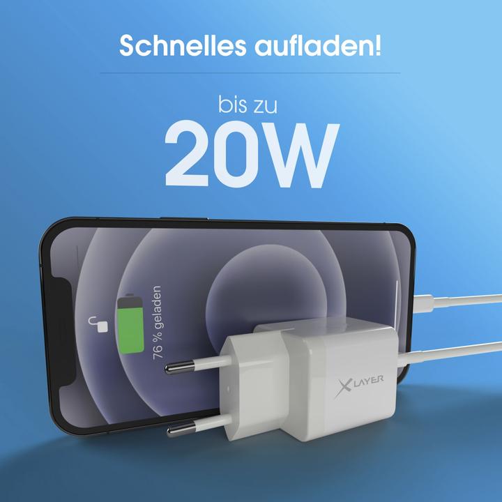 Productafbeelding Xlayer Type-C (USB-C) Enkele oplader PD 20W Wit (20 W)