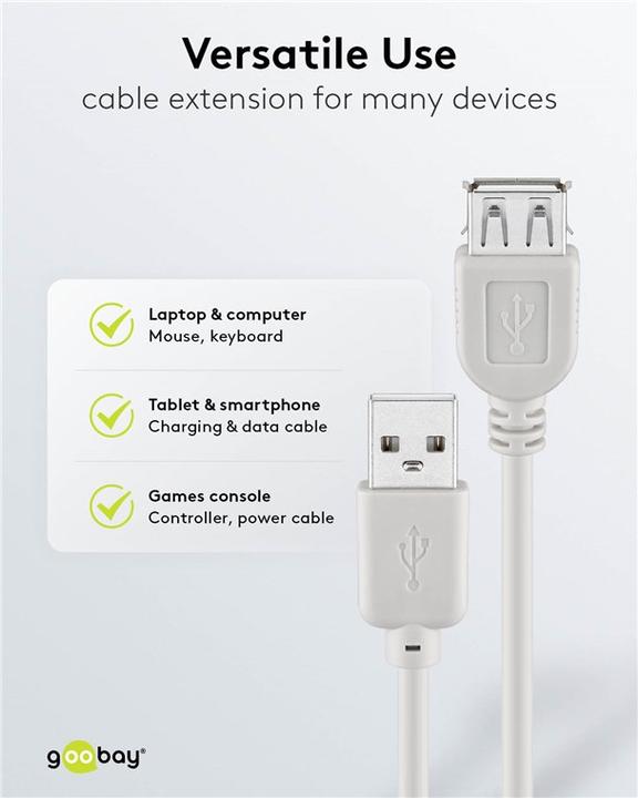 Produktbild Goobay USB-Verlängerungskabel (5 m, USB 2.0)