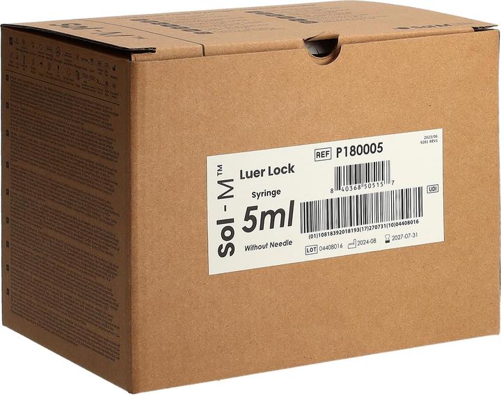 Sol-m Spritze 5ml Luer Lock steril 3-teilig 100 Stk