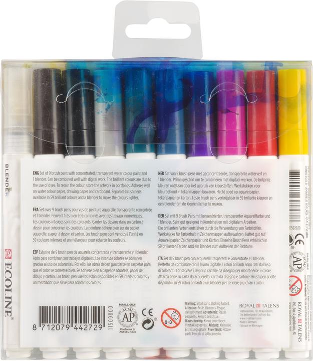 Actual product image Talens Ecoline Brush Pen Set (Multicoloured, Red|Multicoloured, 10 x)