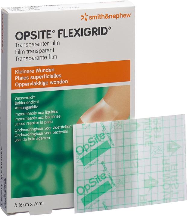 Actual product image Smith & nephew OPSITE FLEXIGRID wound dressing 6x7cm 5 pcs. (5 x)