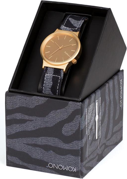 Actual product image Komono The Wizard Print Series Denim Zebra (Analogue wristwatch, 36 mm)