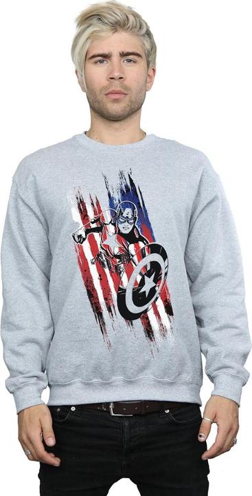 Actual product image Mens Avengers Captain America Streaks Sweatshirt (L)