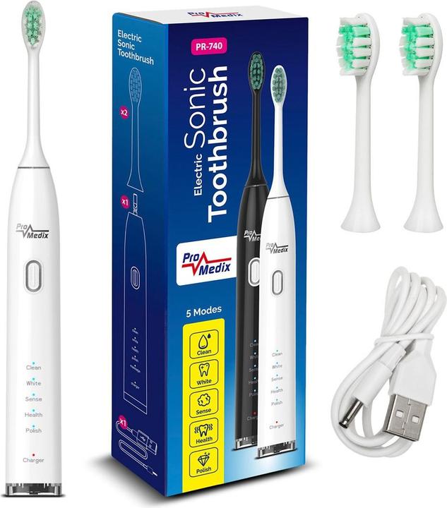 Produktbild Promedix Sonic toothbrush white PR-740 W (Schallzahnbürste)