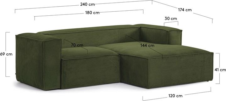 Immagine prodotto Kave Home Blok (3 posti, Divano ad angolo)