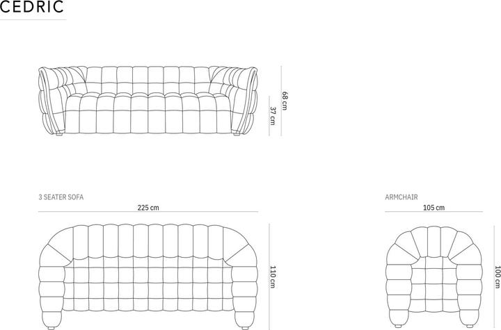 Actual product image CXL by Christian Lacroix Cedric (4-seater, 3-seater, 2 person sofa)