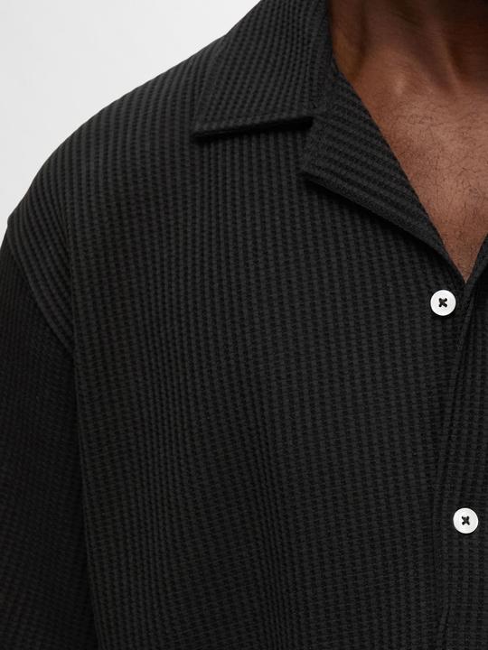 Actual product image Selected Homme Waffle structure short sleeve shirt (L)