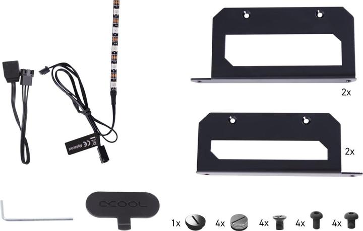 Produktbild Alphacool Rise Flat Reservoir DDC Ausgleichsbehälter mit Pumpe