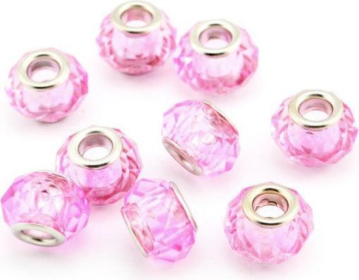 Actual product image Hermex Bead silver plated 925 - Silvery Pink (Silver 925, Plexiglass)