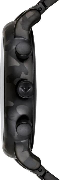 Actual product image Emporio Armani Luigi chronograph in black stainless steel men's watch (Chronograph)