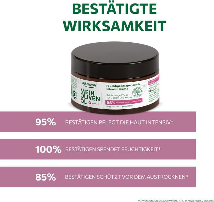 Image du produit Alkmene MEIN OLIVENÖL, Feuchtigkeitsspendende Intensiv Creme (Crème pour le corps, 200 ml)