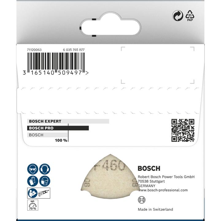 Immagine prodotto Bosch Zubehör Foglio abrasivo PRO F460, 93 x 93 mm, G60, G80, G120, G180, G240, 5 pezzi. (60, 80, 100, 120, 180)