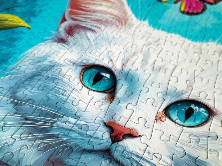 Actual product image Enjoy Puzzle Puzzle 1000 pieces - White Cat (1000 pieces)