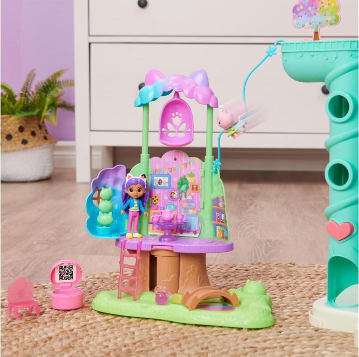 Actual product image Gabby's Dollhouse Kitty's Fairy's Garden Treehouse