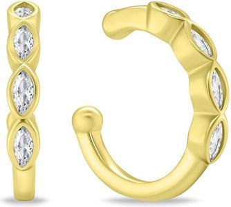 Brilio Silver - Elegant gold-plated earrings with zircons EA782Y