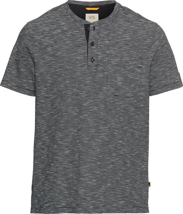 Camel Active Kurzarm Henley aus reiner Baumwolle