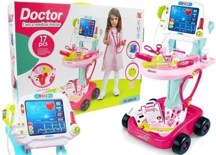 Lean Toys Kit médical Trolley médecin ECG 17 pcs.
