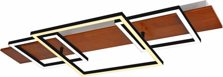 Produktbild Lucande Chariska LED-Deckenlampe Holz schwarz 95cm (740 lm)