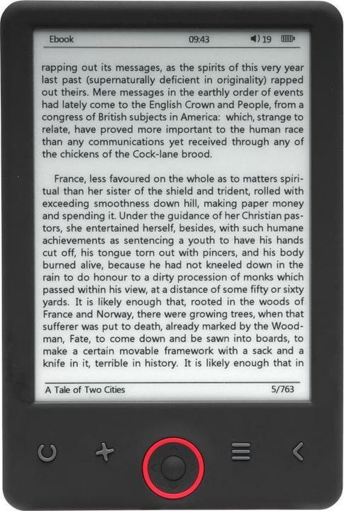 Produktbild Denver E-READER EBO-626 (6", 4 GB, Juoda)