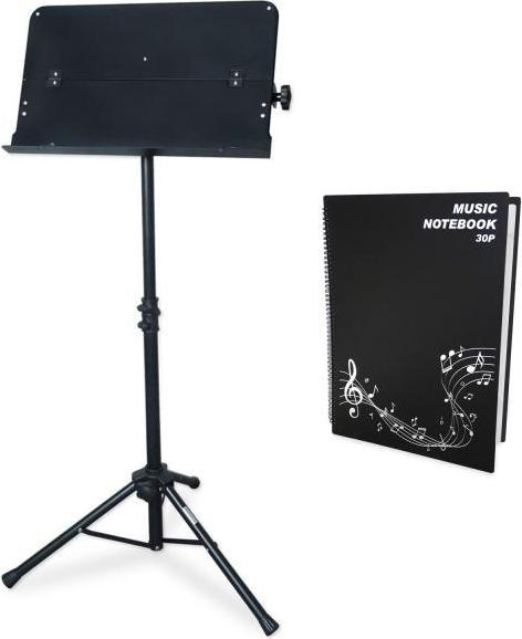 keepdrum Notenpult MUS021 klappbar mit Notenmappe A3